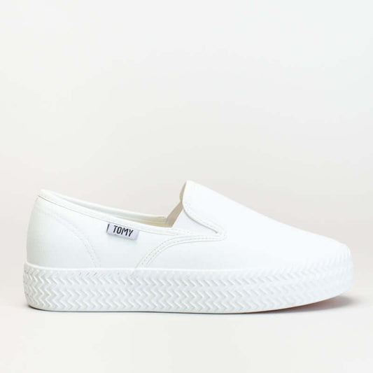 Tomy Linen Platform Slip On