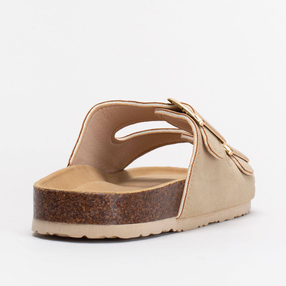 Double Buckle Mule Slide
