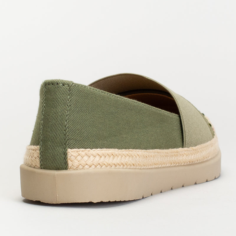 Slip On With Broad Elastic And Rhinestone Detail _ 166385