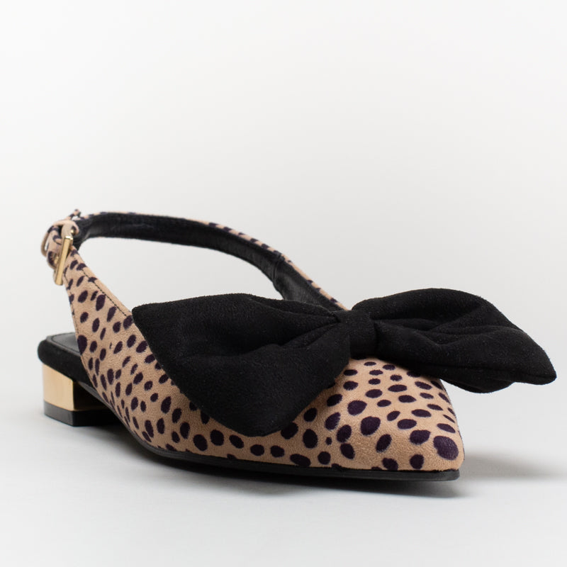 POINTY SLING BACK WITH BOW