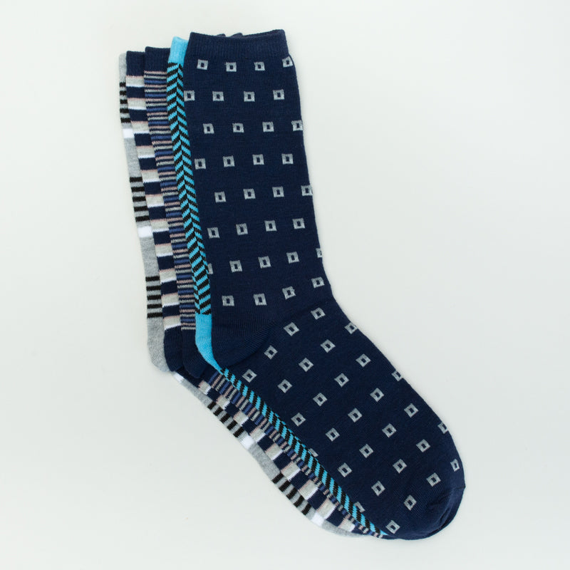 5PK CLASSIC PRINTS SOCKS