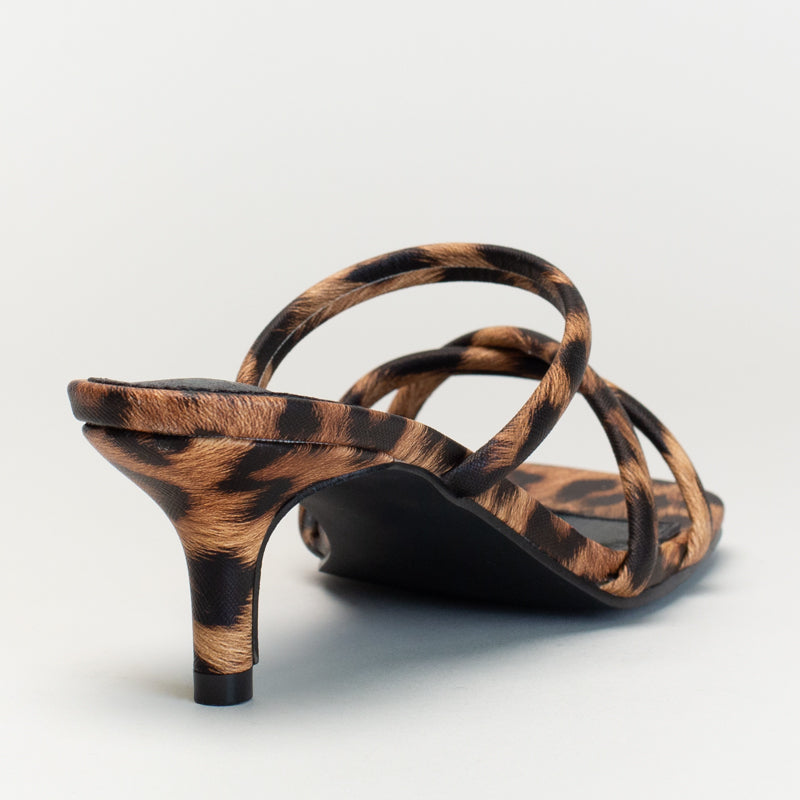 Leopard Strappy Low Heel