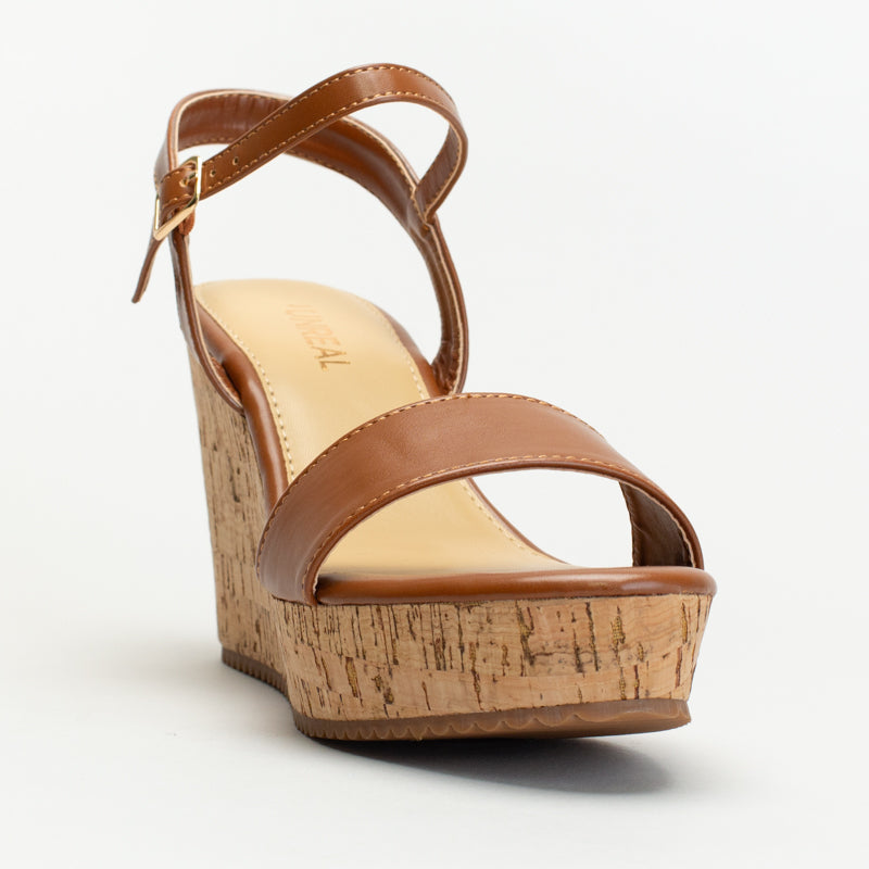 Cork Wedge With Ankle Strap