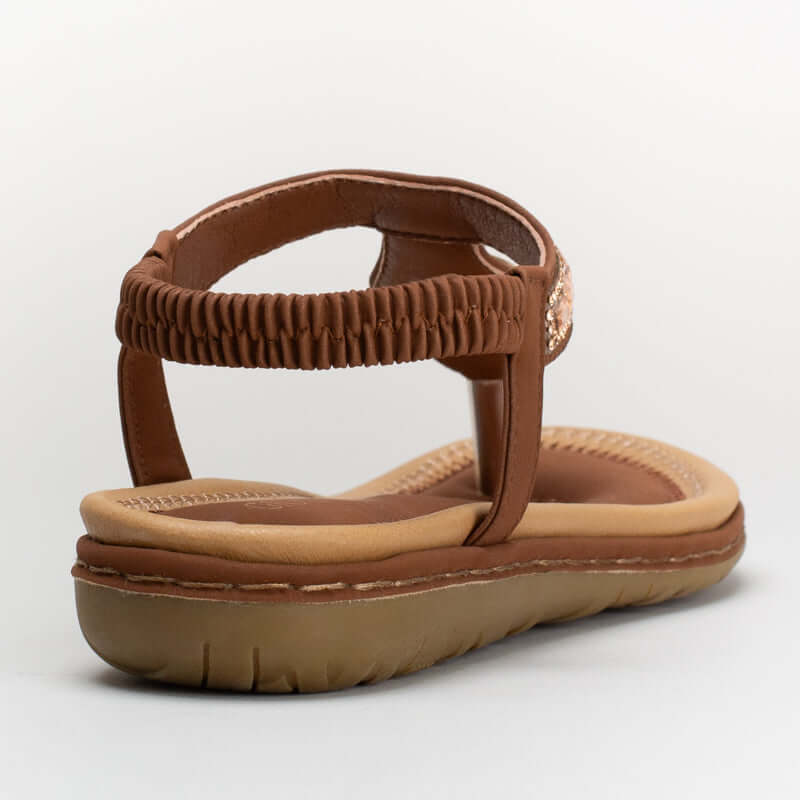 Comfort sandal with trim detail _ 162475