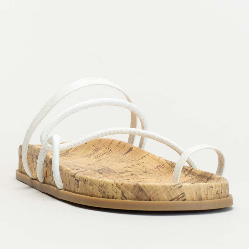 Slip On Cork Sock With Toe Ring Detail