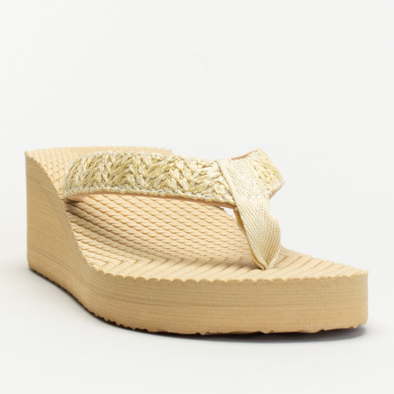 RAFIA PLATFORM THONG