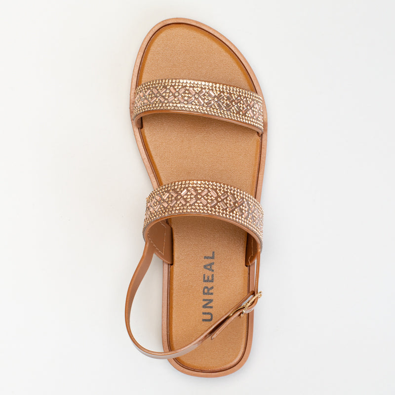 DIAMANTE DOUBLE SLING BACK