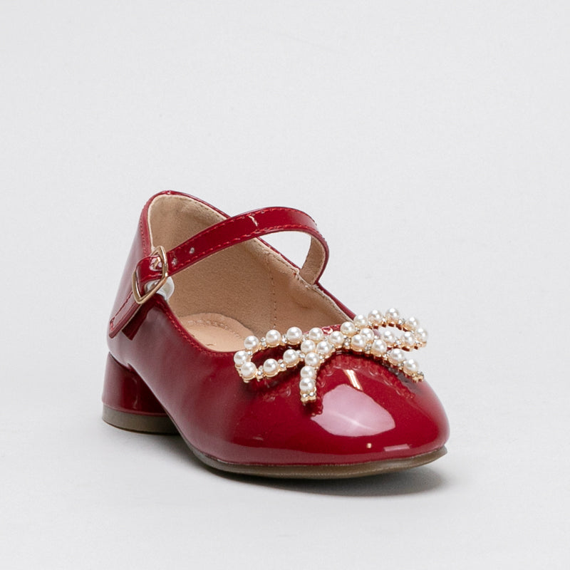 Heeled Pump With Bow