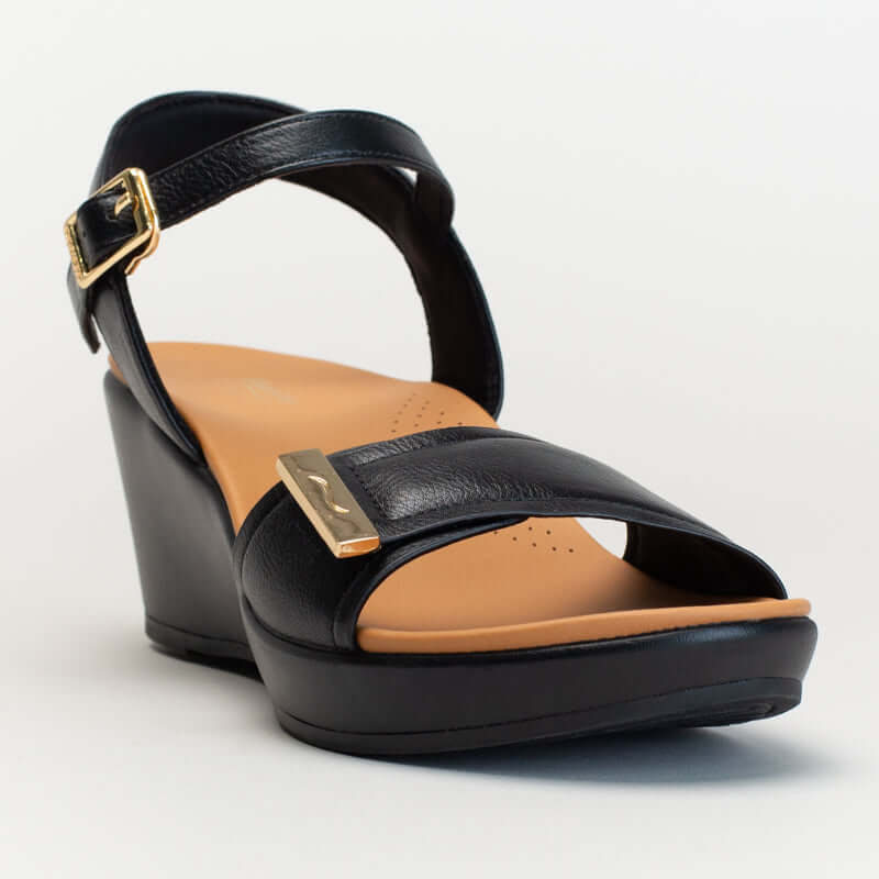 BATA COMFIT WEDGE WITH METAL TRIM