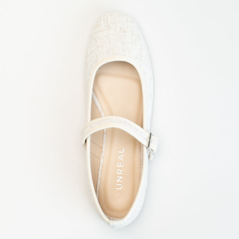 Mary Jane Pump Linen