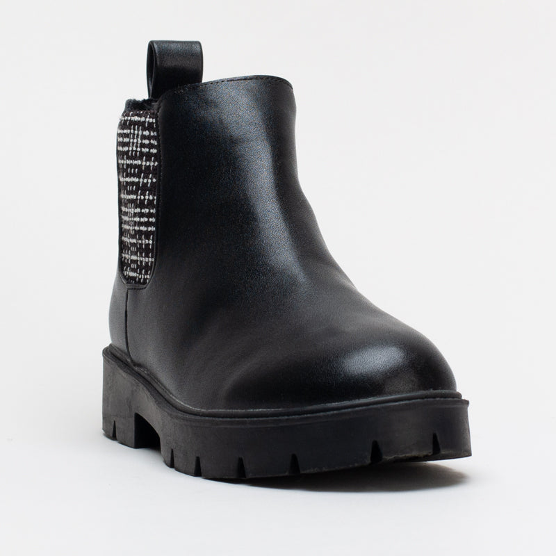 Tweed Gusset Boot _ 159057