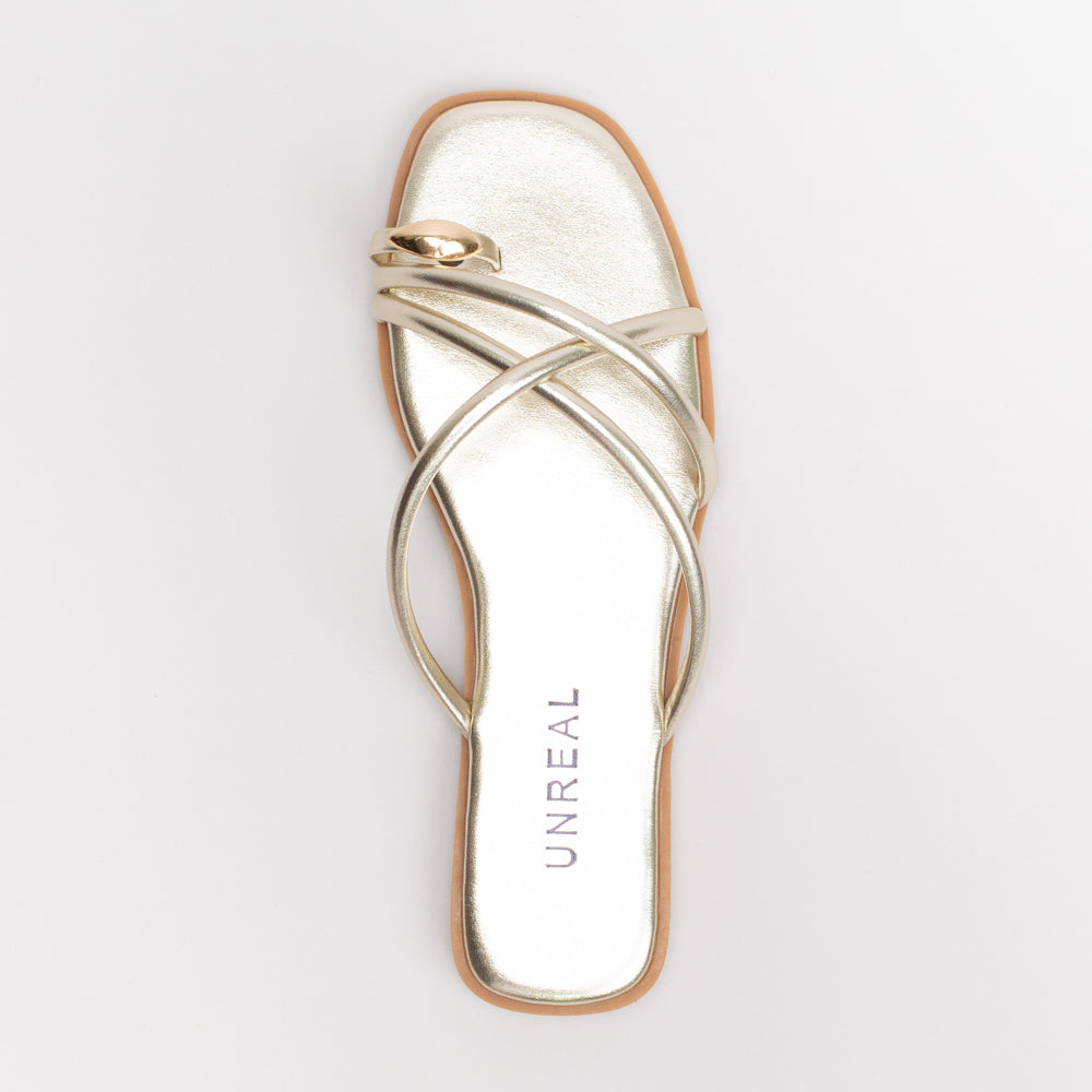 Metal Toe Loop Mule Sandal _ 157515