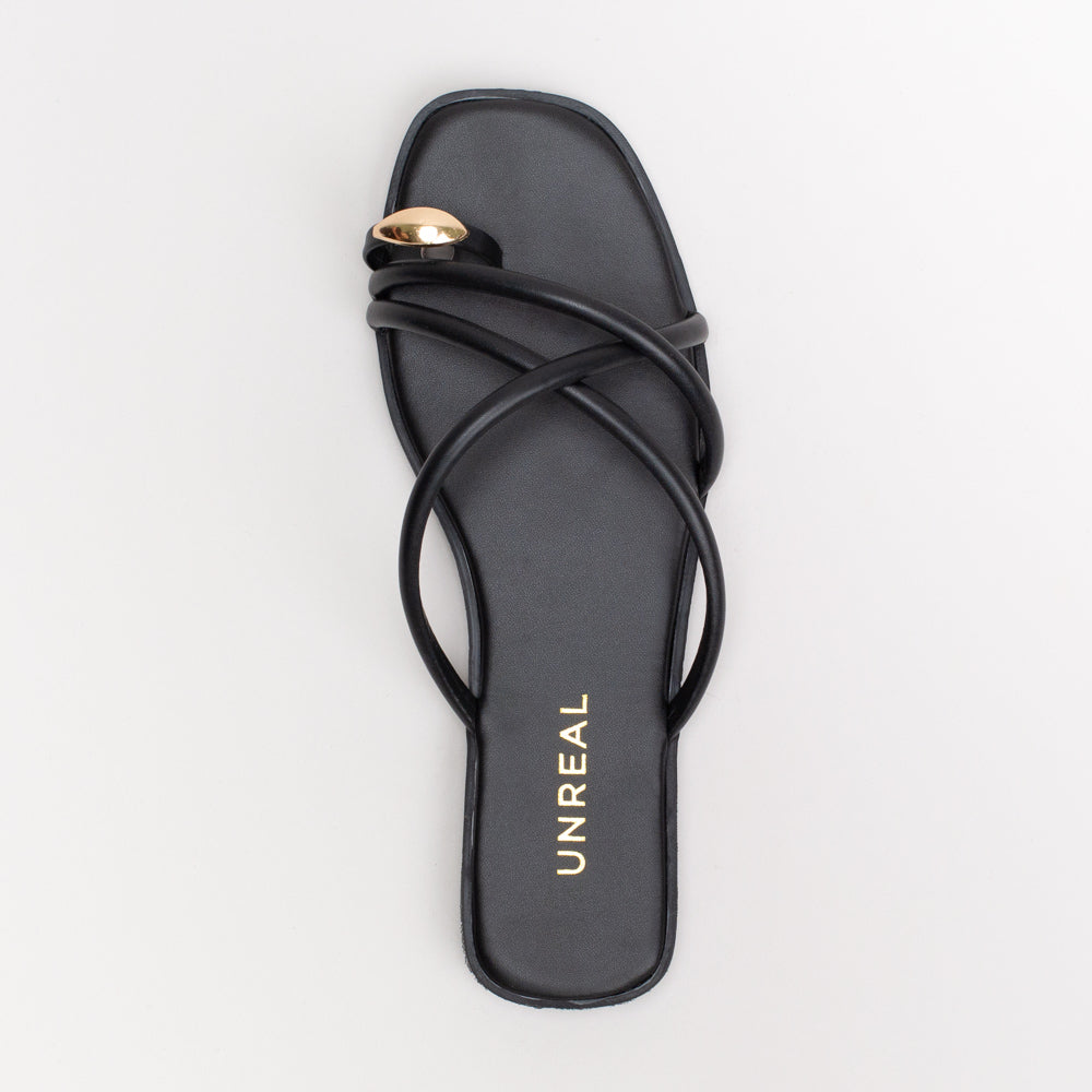 Metal Toe Loop Mule Sandal _ 157515