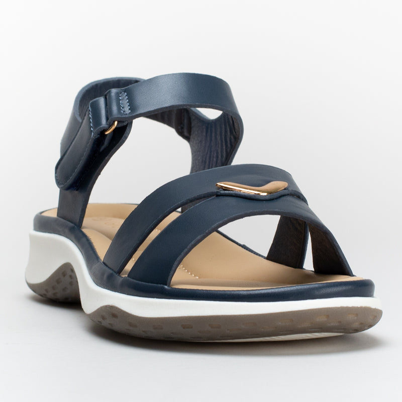 Comfort metal trim sandal _ 167714