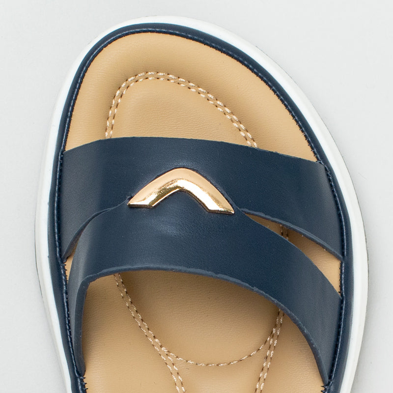 Comfort metal trim sandal _ 167714