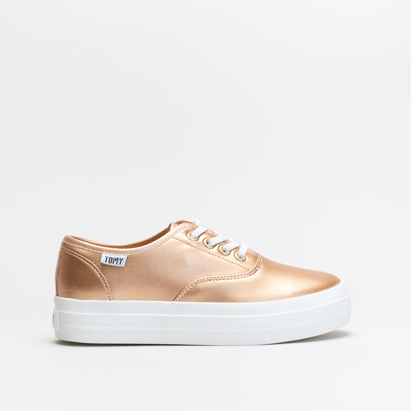 rose gold platform sneakers