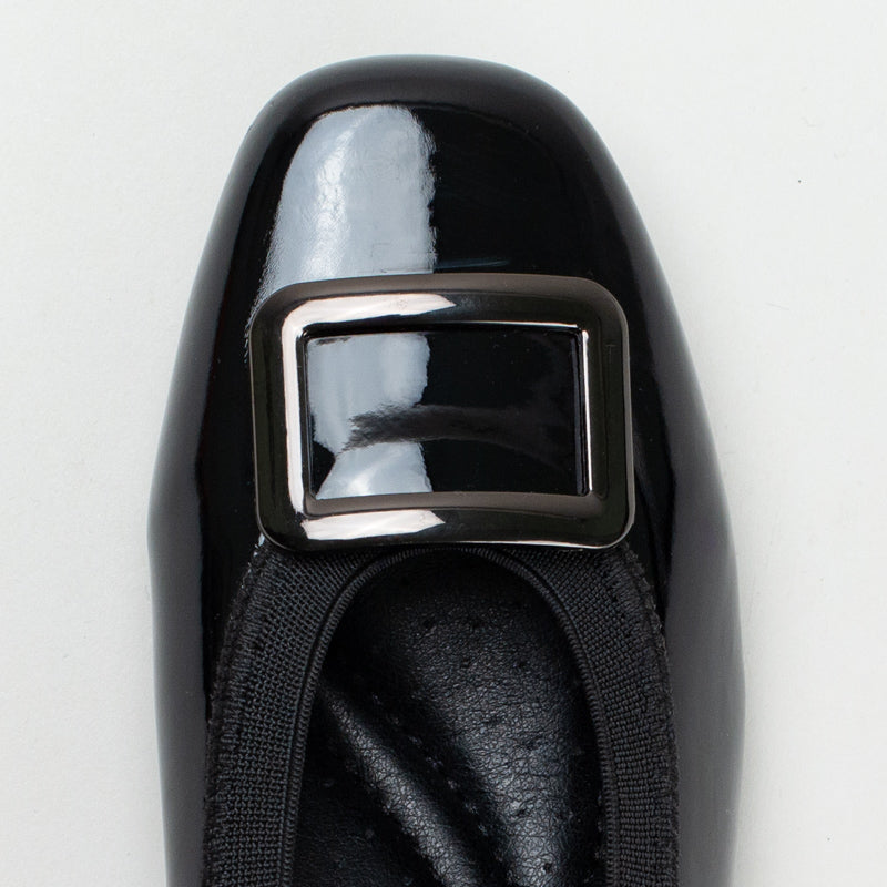 Block heel with oversized trim _ 161642
