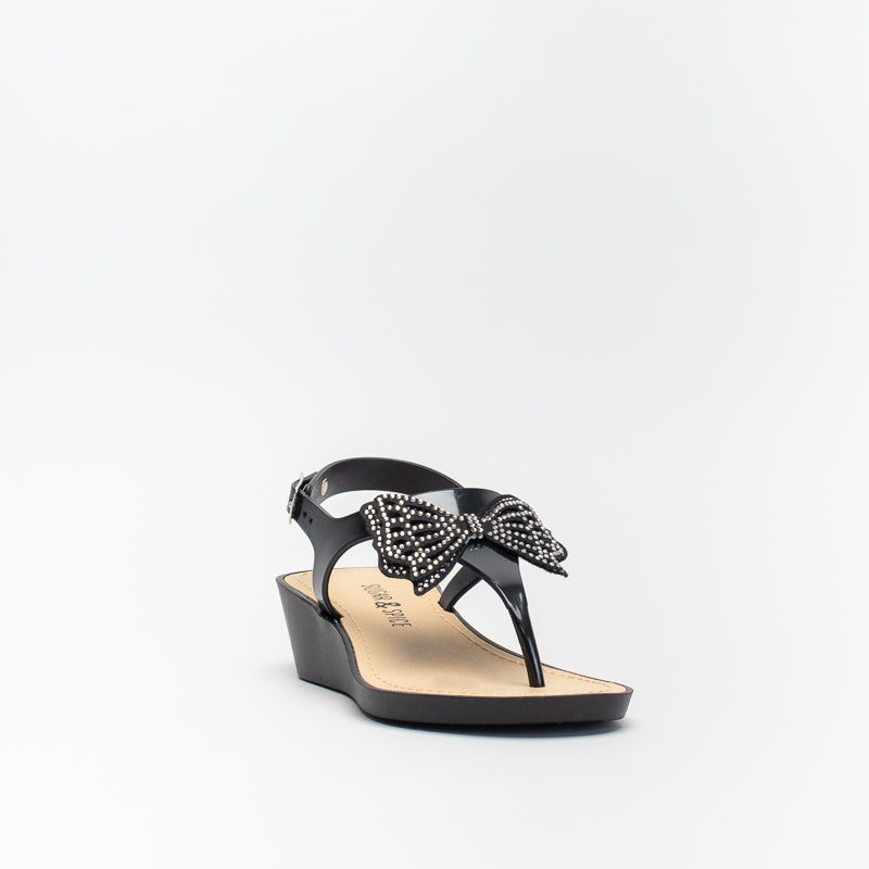 Older Girls Glitter Bow Wedge _ 141069