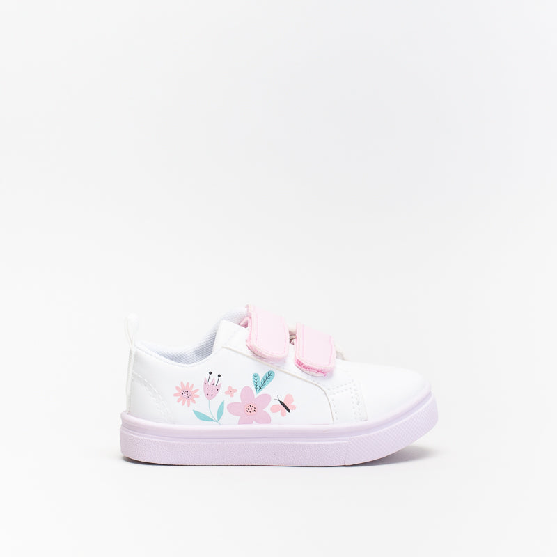 Younger Girls Floral Velcro Sneaker _ 141188