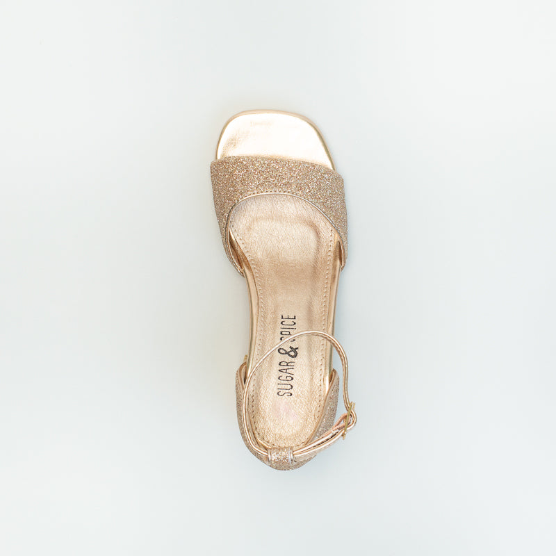 Older Girls Glitter Block Heel _ 144983