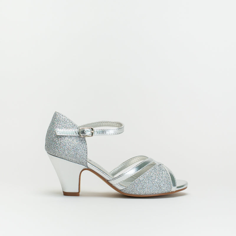Older Girls Multi Glitter Party Heel _ 143035