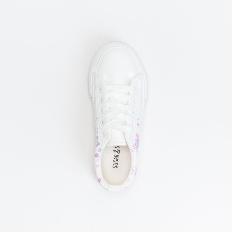 Older Girls Side Floral Sneaker _ 141059