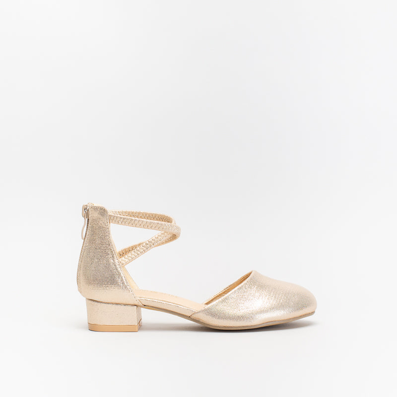 Older Girls Double Strap Block Heel _ 142559