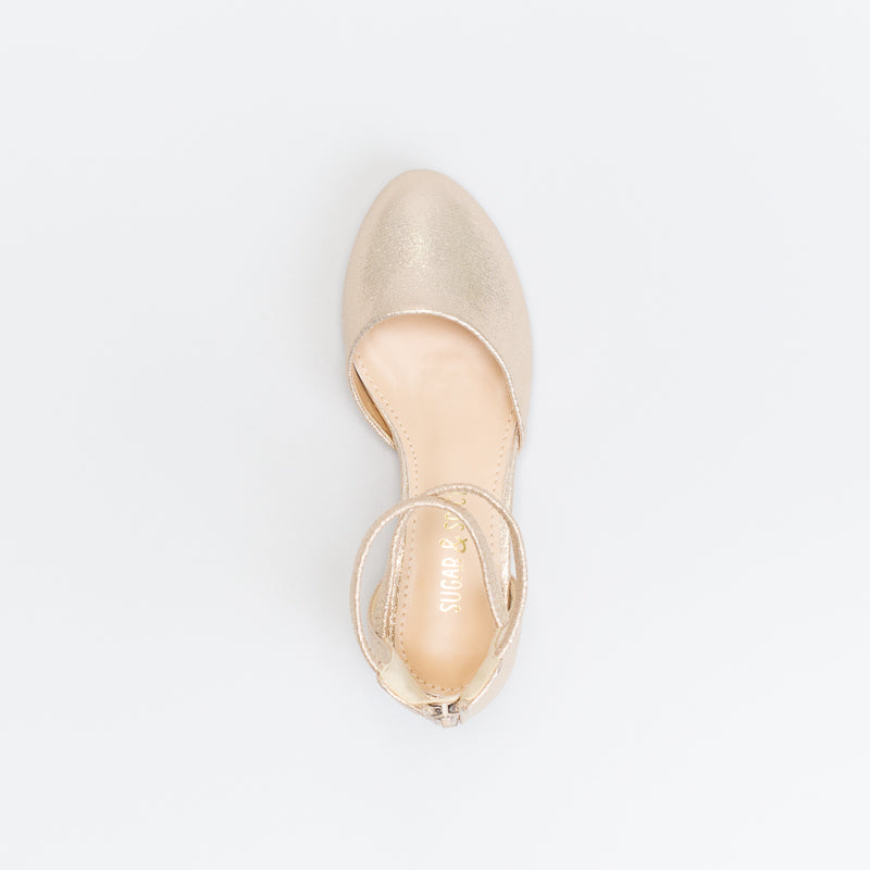 Older Girls Double Strap Block Heel _ 142559