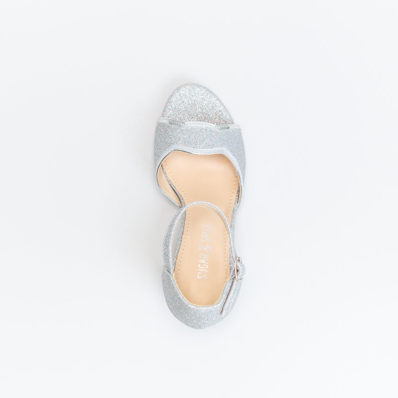 Older Girls Shiny Party Block Heel _ 141088
