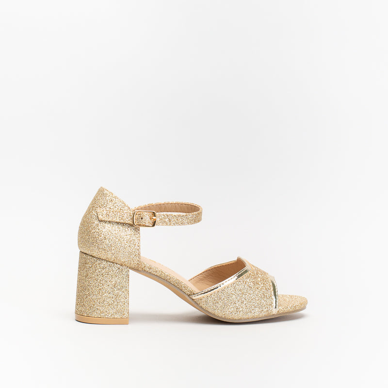 Older Girls Shiny Party Block Heel _ 141088