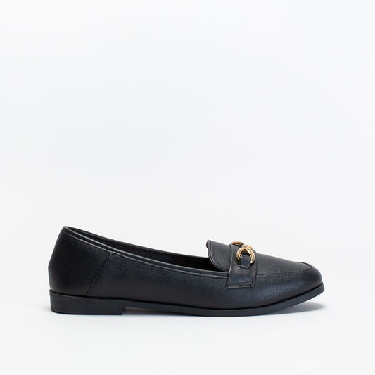 Unreal Women Classic Loafer With Gold Trim _ 147457