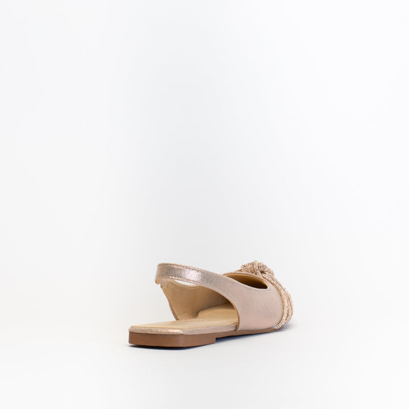 Unreal Women Pointy Sling Back With Diamante Knot _ 150819