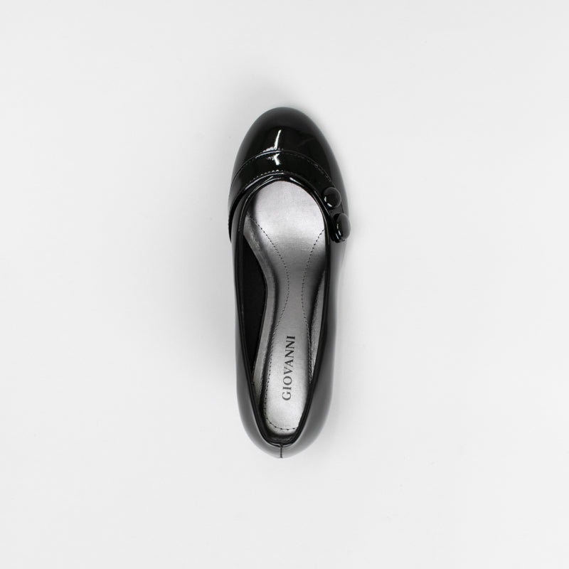 Giovanni Women Comfort Patent Button Comfort Heel _ 140659