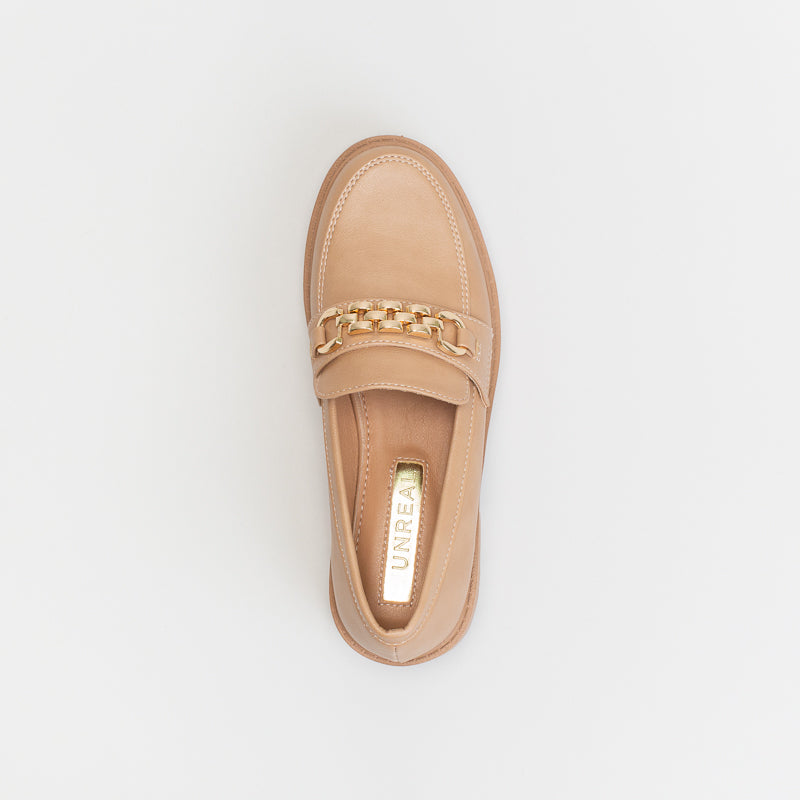 Unreal Women Chunky Loafer With Gold Trim _ 140497