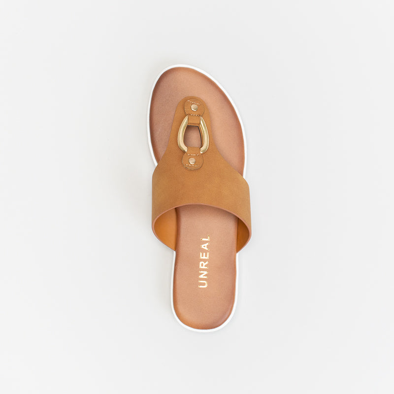 Unreal Women Thong Footbed With Metal Trim _ 140610