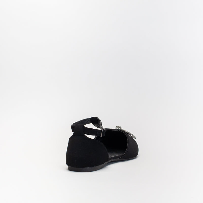 Unreal Women Diamante Bow T-Bar Pointy Shoe _ 140493