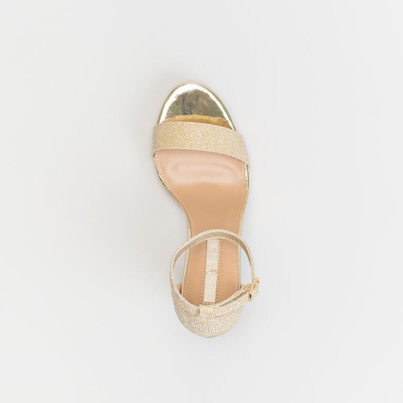 Unreal Women Glitter Platform Block Heel Sandal _ 140635
