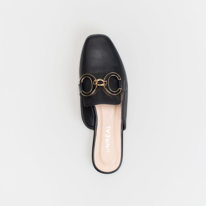 Unreal Women Metal Trim Mule Loafer _ 140494