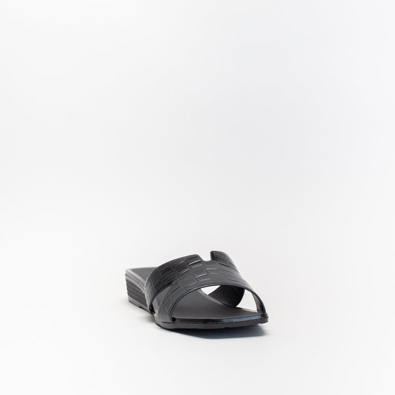 Unreal Women Sq Toe Mini Wedge Flat Mule Sandal _ 140611