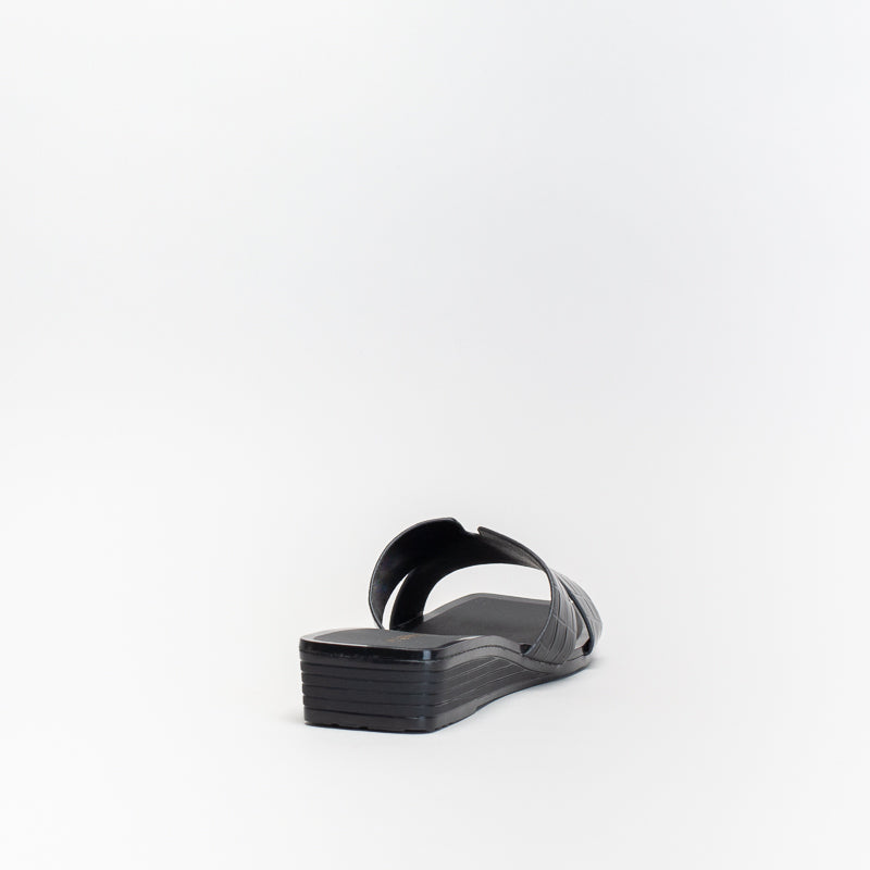 Unreal Women Sq Toe Mini Wedge Flat Mule Sandal _ 140611