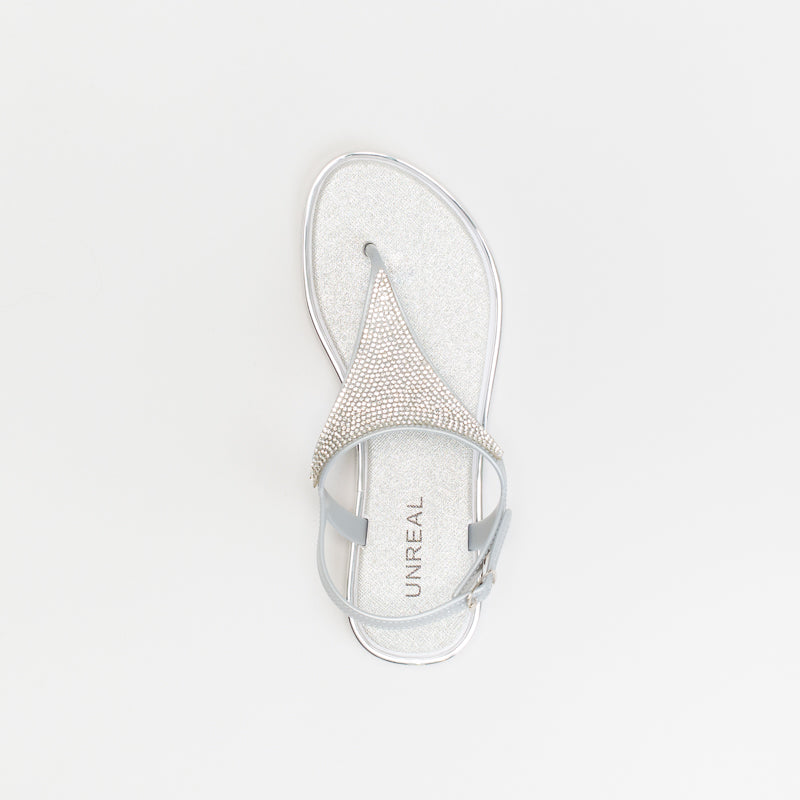 Unreal Women Triangle Diamnate Jelly Thong Sandal _ 140431