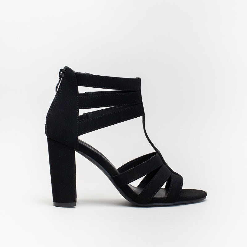 Unreal Women Hybrid T-Bar Block Heeled Shoe _ 140593