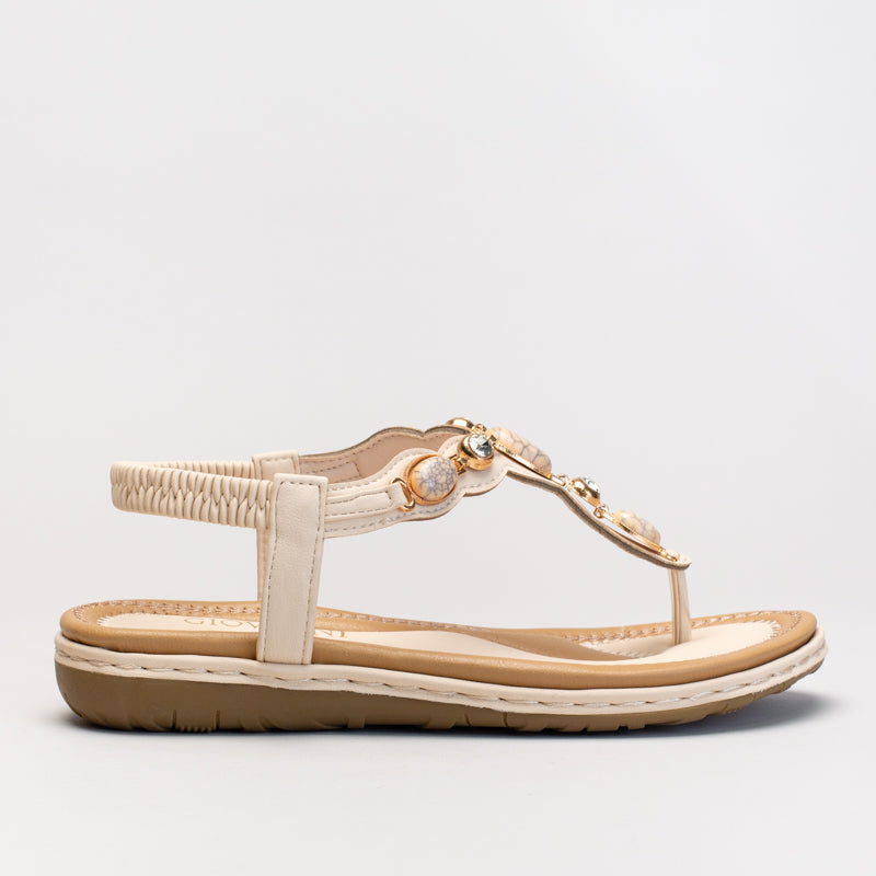 Comfort Thong Sandal With Stone Detail _ 165957
