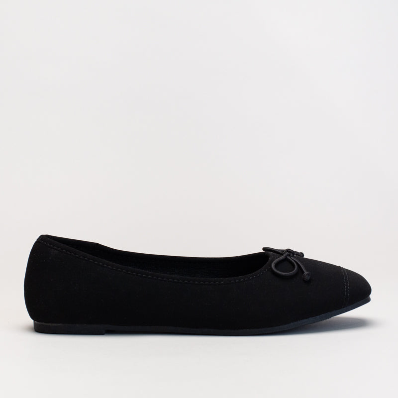 Toe cap pump with spagetti bow _ 166310
