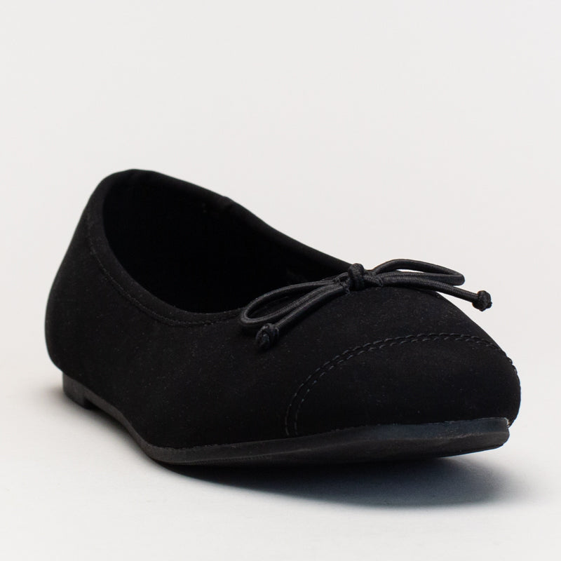 Toe cap pump with spagetti bow _ 166310