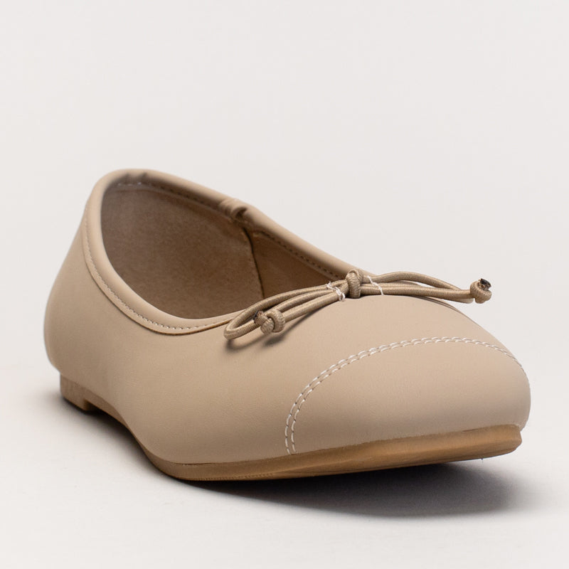 Toe cap pump with spagetti bow _ 166315