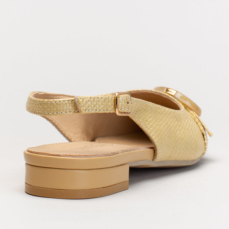 Rafia look flat sling back _ 167770