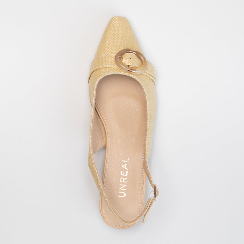 Rafia look flat sling back _ 167770