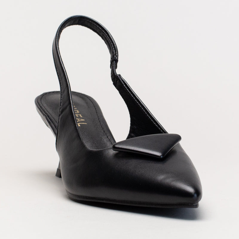 Kitten heel slingback with self colour trim _ 161882