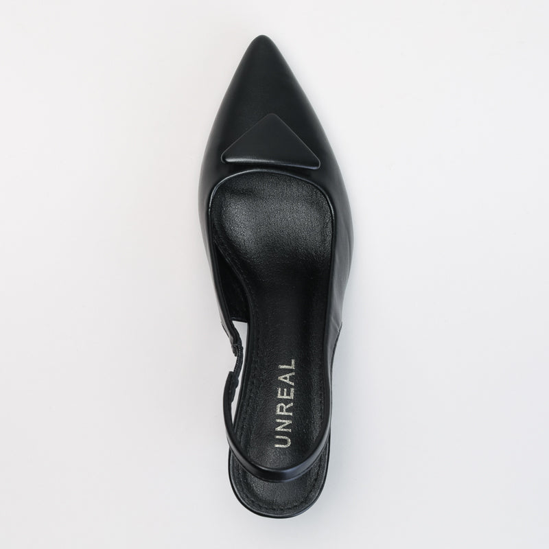 Kitten heel slingback with self colour trim _ 161882